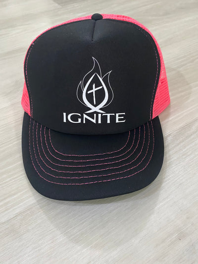 Black & Hot pink Ignite Hat